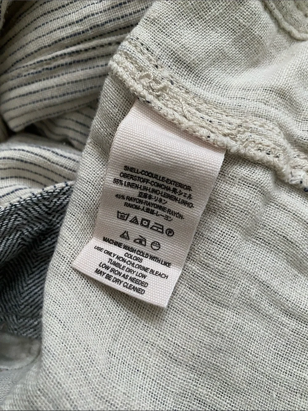 Free People Emerson Striped Linen/Rayon Blend Pants. Size 8. No Belt.